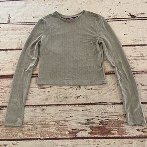 Editked Long‎ Sleeve Top Y2K Size Small Women's Gray